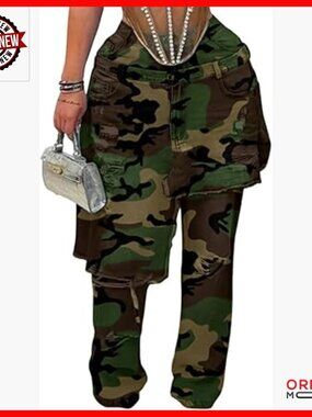 High Waisted Distressed Patchwork Wide Leg Jeans Loose Fit Y2K Streetwear